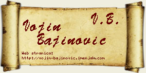 Vojin Bajinović vizit kartica